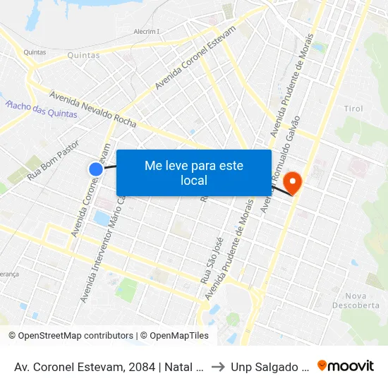 Av. Coronel Estevam, 2084 | Natal Alumínio to Unp Salgado Filho map