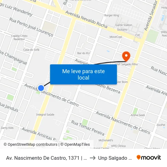 Av. Nascimento De Castro, 1371 | Comjol to Unp Salgado Filho map