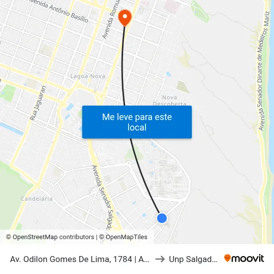 Av. Odilon Gomes De Lima, 1784 | Academia Hi Fit to Unp Salgado Filho map