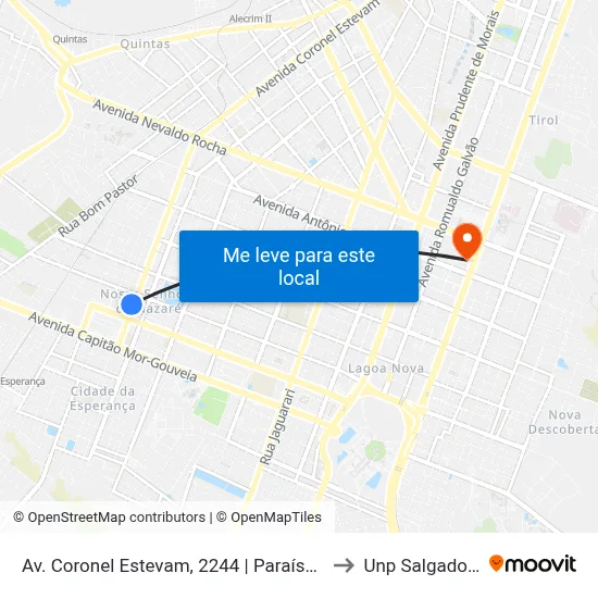 Av. Coronel Estevam, 2244 | Paraíso Das Tintas to Unp Salgado Filho map