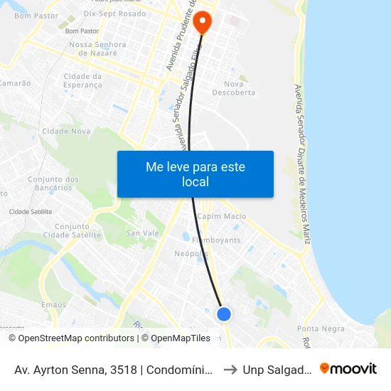 Av. Ayrton Senna, 3518 | Condomínio Morada Nobre to Unp Salgado Filho map