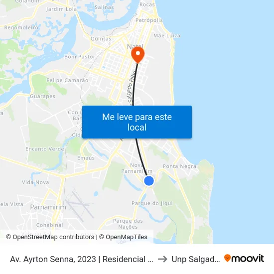 Av. Ayrton Senna, 2023 | Residencial Jardim Itamaraty to Unp Salgado Filho map