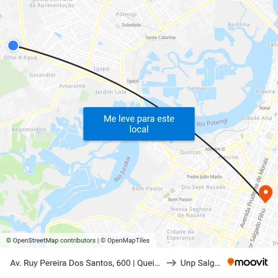Av. Ruy Pereira Dos Santos, 600 | Queiroz Atacadão São Gonçalo to Unp Salgado Filho map