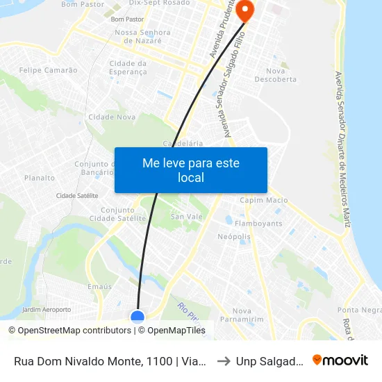 Rua Dom Nivaldo Monte, 1100 | Viaduto De Emaús to Unp Salgado Filho map