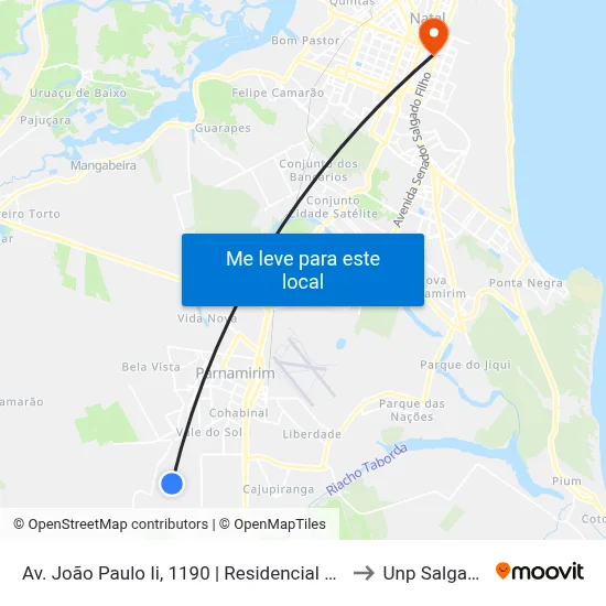 Av. João Paulo Ii, 1190 | Residencial Salatiel Rufino Filho to Unp Salgado Filho map