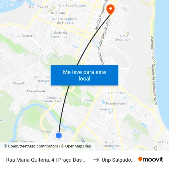 Rua Maria Quitéria, 4 | Praça Das Mangueiras to Unp Salgado Filho map