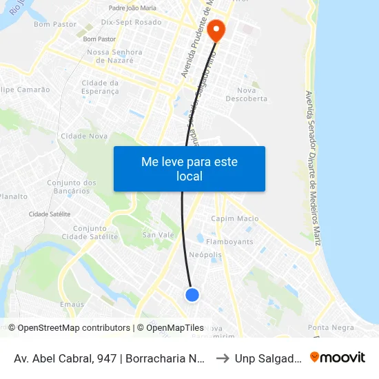 Av. Abel Cabral, 947 | Borracharia Nova Parnamirim to Unp Salgado Filho map