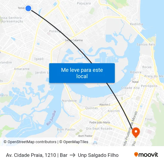Av. Cidade Praia, 1210 | Bar to Unp Salgado Filho map