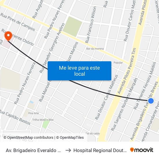 Av. Brigadeiro Everaldo Breves, 147 | Parnamirim Shopping to Hospital Regional Doutor Deoclécio Marques De Lucena map