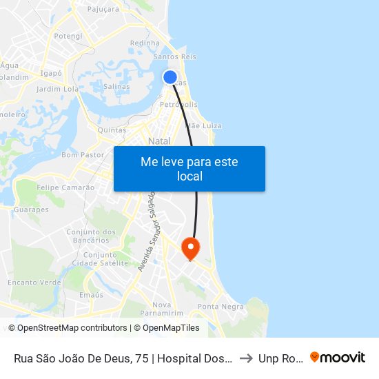 Rua São João De Deus, 75 | Hospital Dos Pescadores / Padaria & Conveniência São Jorge to Unp Roberto Freire map