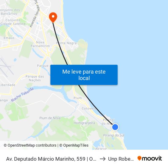 Av. Deputado Márcio Marinho, 559 | O Maior Cajueiro Do Mundo to Unp Roberto Freire map