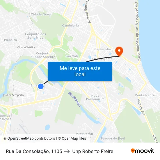 Rua Da Consolação, 1105 to Unp Roberto Freire map