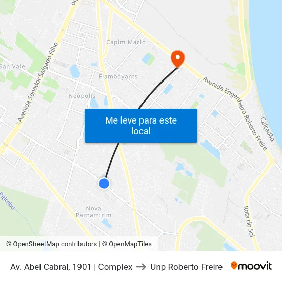 Av. Abel Cabral, 1901 | Complex to Unp Roberto Freire map