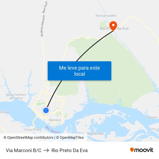 Via Marconi B/C to Rio Preto Da Eva map