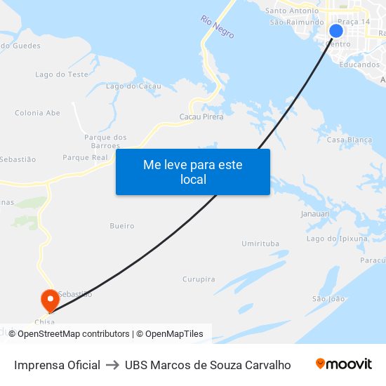 Imprensa Oficial to UBS Marcos de Souza Carvalho map