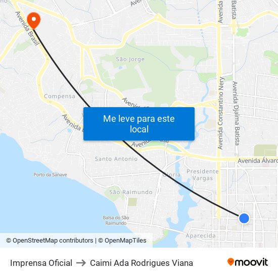 Imprensa Oficial to Caimi Ada Rodrigues Viana map