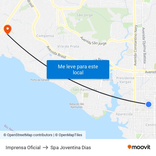 Imprensa Oficial to Spa Joventina Dias map
