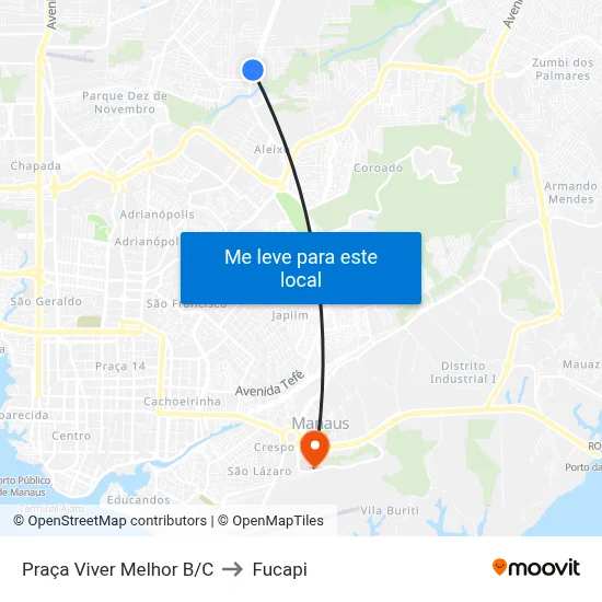 Praça Viver Melhor B/C to Fucapi map