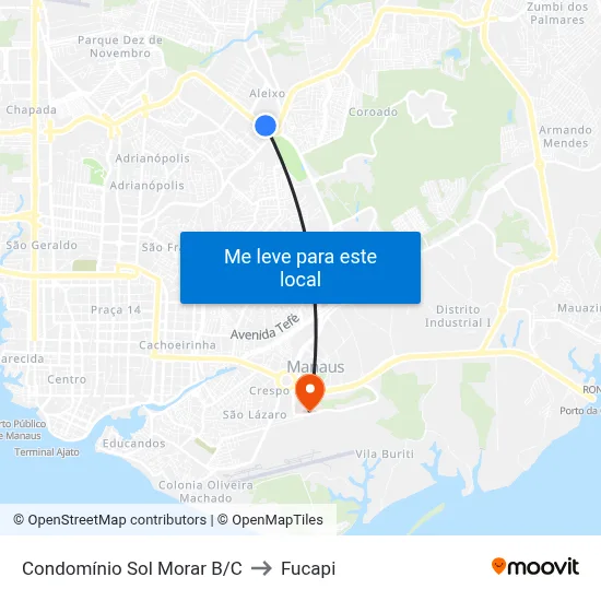 Condomínio Sol Morar B/C to Fucapi map