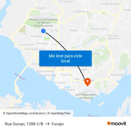 Rua Gurupi, 1388 C/B to Fucapi map