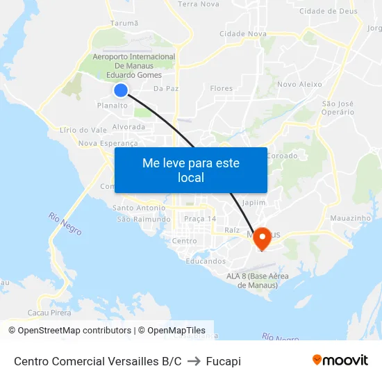 Centro Comercial Versailles B/C to Fucapi map