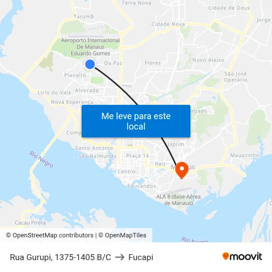 Rua Gurupi, 1375-1405 B/C to Fucapi map