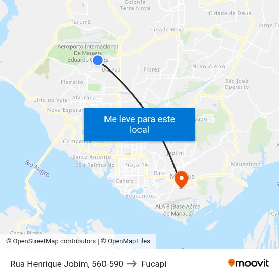 Rua Henrique Jobim, 560-590 to Fucapi map