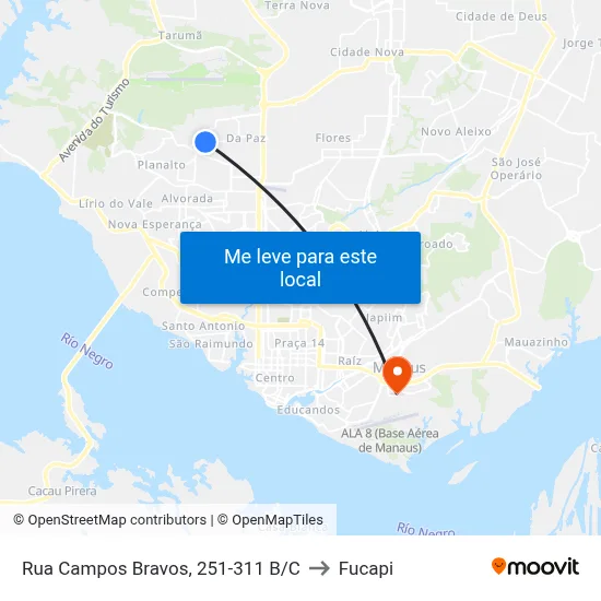 Rua Campos Bravos, 251-311 B/C to Fucapi map