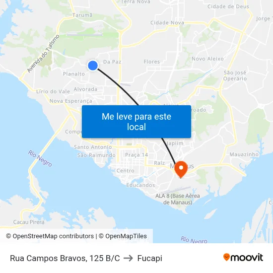 Rua Campos Bravos, 125 B/C to Fucapi map
