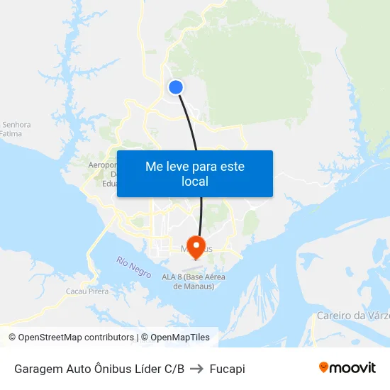 Garagem Auto Ônibus Líder C/B to Fucapi map