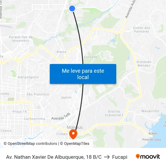 Av. Nathan Xavier De Albuquerque, 18 B/C to Fucapi map