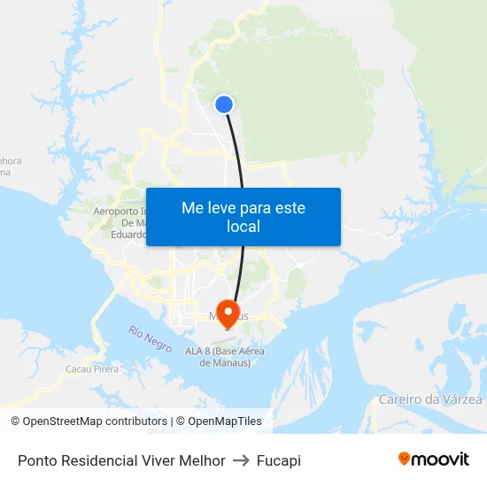 Ponto Residencial Viver Melhor to Fucapi map