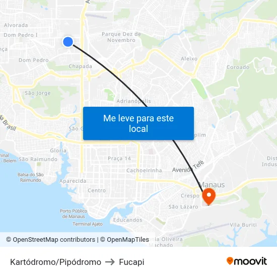 Kartódromo/Pipódromo to Fucapi map