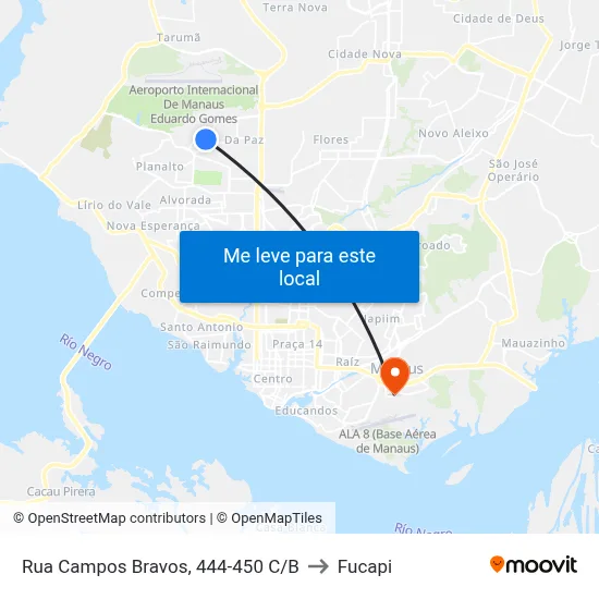 Rua Campos Bravos, 444-450 C/B to Fucapi map