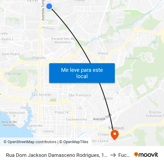 Rua Dom Jackson Damasceno Rodrigues, 108 B/C to Fucapi map
