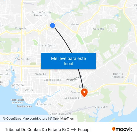 Tribunal De Contas Do Estado B/C to Fucapi map