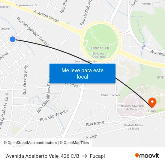 Avenida Adalberto Vale, 426 C/B to Fucapi map