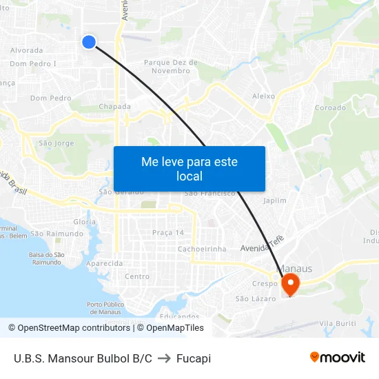 U.B.S. Mansour Bulbol B/C to Fucapi map