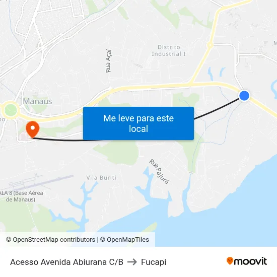 Acesso Avenida Abiurana C/B to Fucapi map