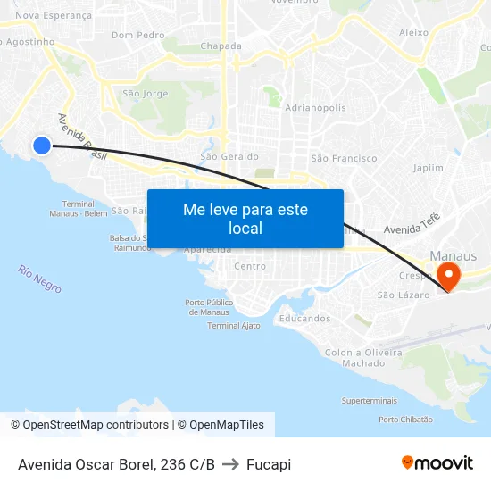 Avenida Oscar Borel, 236 C/B to Fucapi map