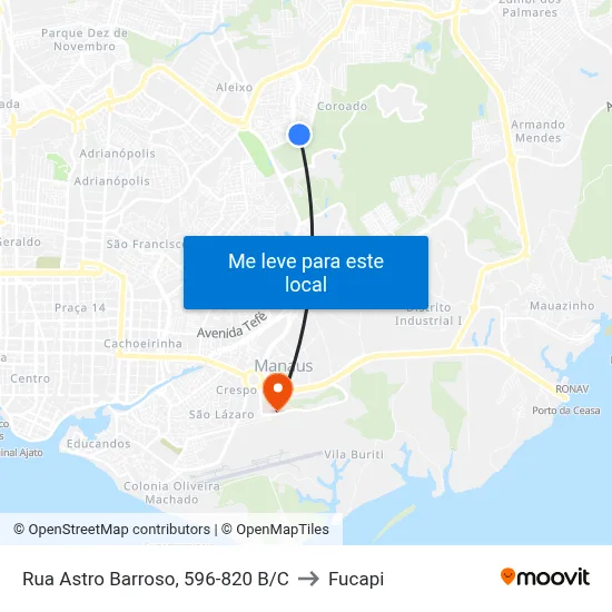 Rua Astro Barroso, 596-820 B/C to Fucapi map