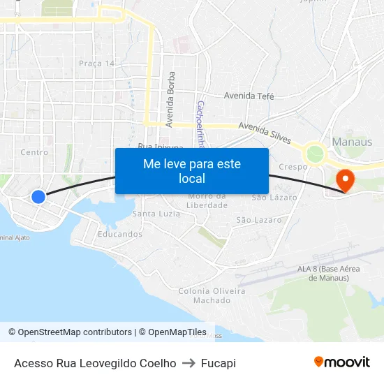 Acesso Rua Leovegildo Coelho to Fucapi map