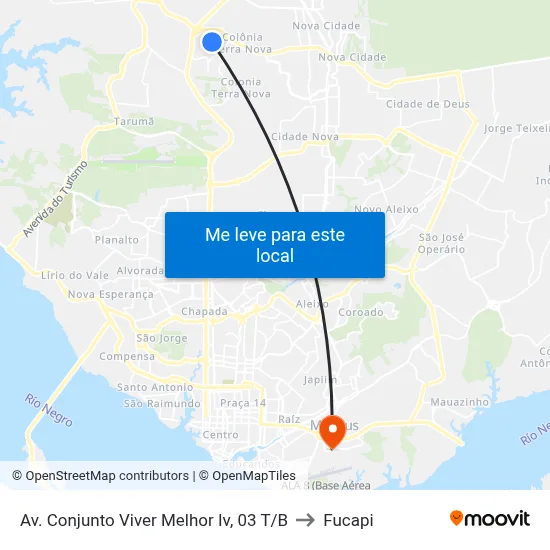 Av. Conjunto Viver Melhor Iv, 03 T/B to Fucapi map
