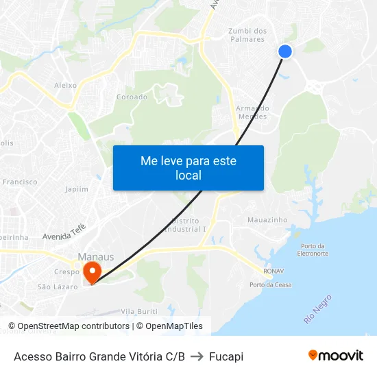 Acesso Bairro Grande Vitória C/B to Fucapi map