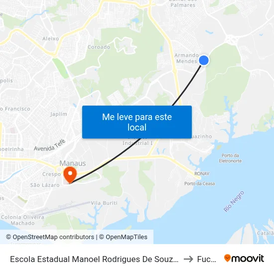 Escola Estadual Manoel Rodrigues De Souza B/C to Fucapi map