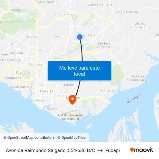 Avenida Raimundo Salgado, 554-636 B/C to Fucapi map