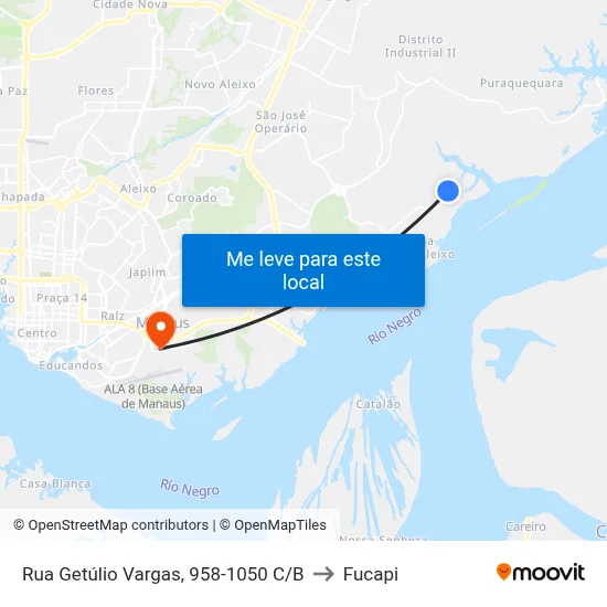 Rua Getúlio Vargas, 958-1050 C/B to Fucapi map