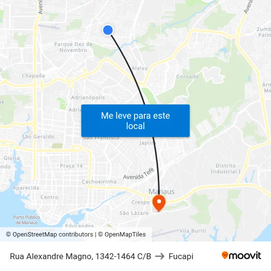 Rua Alexandre Magno, 1342-1464 C/B to Fucapi map