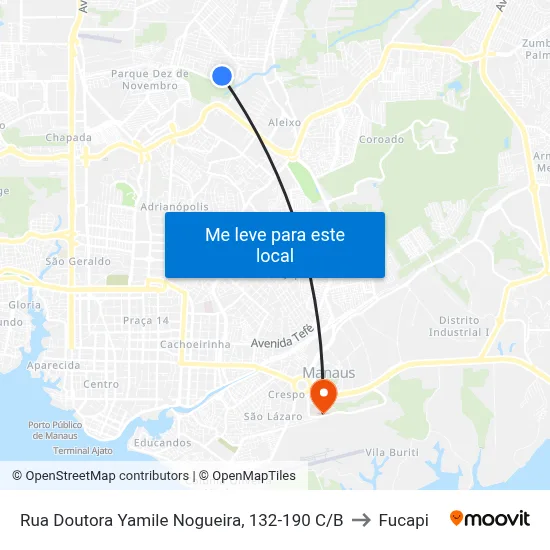 Rua Doutora Yamile Nogueira, 132-190 C/B to Fucapi map