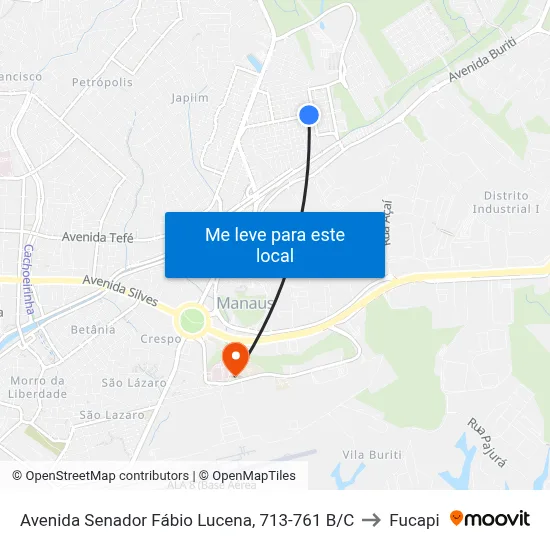 Avenida Senador Fábio Lucena, 713-761 B/C to Fucapi map